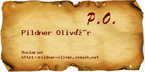 Pildner Olivér névjegykártya